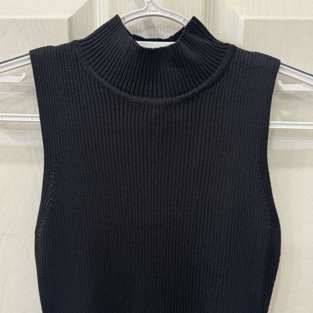 Elan Black mockneck sleeveless mixed media maxi dress size medium new with tags - Picture 12 of 12